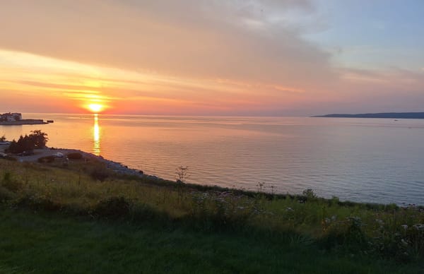 sunset over Lake Michigan